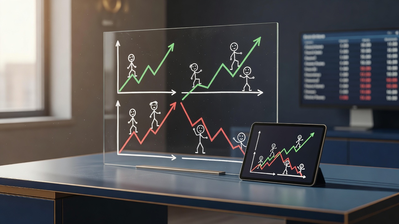 Options trading education with simplified payoff diagrams
